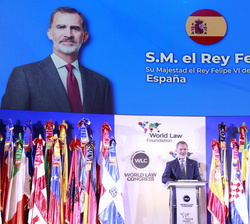 Su Majestad el Rey durante su intervención