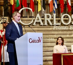 Su Majestad el Rey durante su intervención