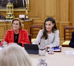 Su Majestad la Reina mantiene una reunión de trabajo con una representación de las entidades firmantes de la propuesta de Pacto de Estado “Prote