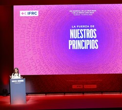 Doña Letizia durante sus palabras