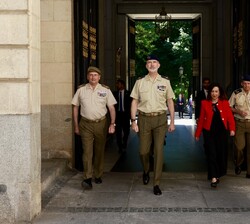 Llegada del Rey al Cuartel General del Ejército de Tierra en Madrid