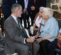 El Rey con los mayores de Guadalupe