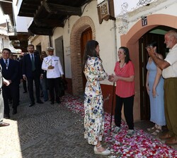 Doña Letizia durante el recorrido por en Guadalupe