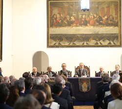 Su Majestad el Rey durante la reunión anual de las cinco Reales Maestranzas de Caballería