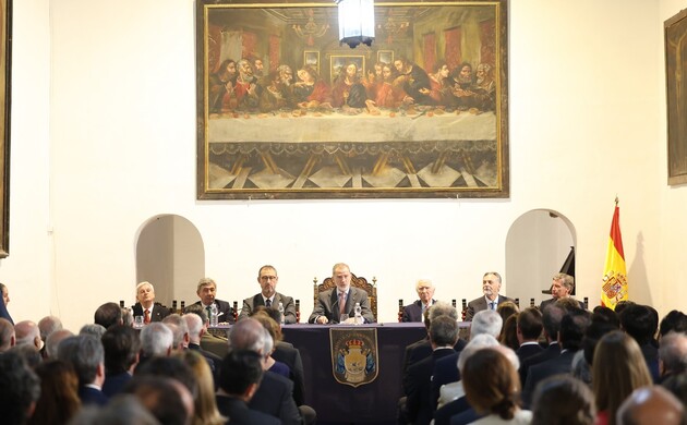 Su Majestad el Rey durante la reunión anual de las cinco Reales Maestranzas de Caballería