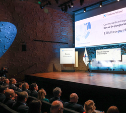 El presidente de la Fundación "La Caixa", Isidro Fainé durante su intervención
