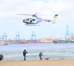 Simulacro de la Guardia Civil de interceptación de embarcaciones de alta velocidad “go-fast”, dedicadas al tráfico de drogas con participa
