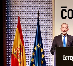 Su Majestad el Rey durante su intervención en la Gala anual de Cotec