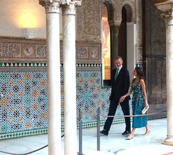 Sus Majestades los Reyes en el Real Alcázar de Sevilla