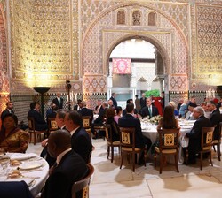 Cena oficial previa a la inauguración mañana de la IV Conferencia Internacional sobre la Financiación para el Desarrollo de Naciones Unidas, presidida