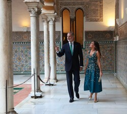 Don Felipe y Doña Letizia en el Real Alcázar de Sevilla