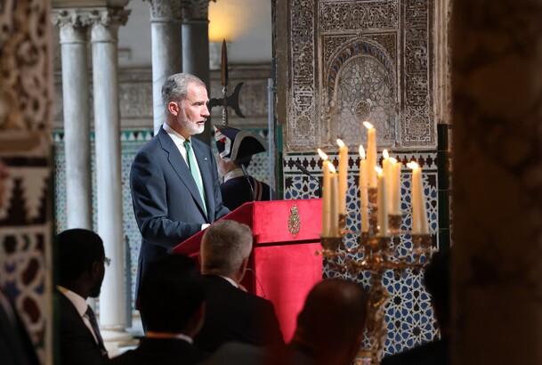 Palabras del Rey en la cena previa, presidida por Sus Majestades los Reyes, con motivo de la “IV Conferencia Internacional sobre la Financiación para el Desarrollo”, de Naciones Unidas
