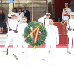 Su Majestad el Rey durante el acto de homenaje a los que dieron su vida por España