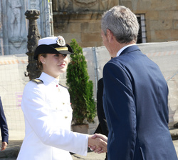 Su Alteza Real la Princesa de Asturias es recibida por el presidente de la Xunta de Galicia, Alfonso Rueda