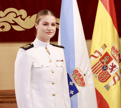 Su Alteza Real la Princesa de Asturias momentos antes de recibir la Medalla de Oro de Galicia