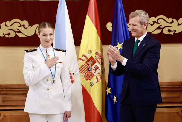 Su Alteza Real la Princesa de Asturias tras recibir la Medalla de Oro de Galicia