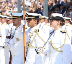Su Alteza Real la Princesa de Asturias en la formación