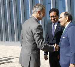 Su Majestad el Rey recibe el saludo del presidente de Iberdrola, Ignacio S. Galán