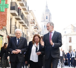 Recorrido a pie por Salamanca del Rey y el presidente Mattarella