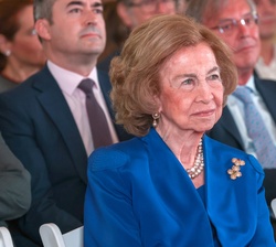 Doña Sofía en un momento durante el acto de presentación de la iniciativa "America&Spain250"