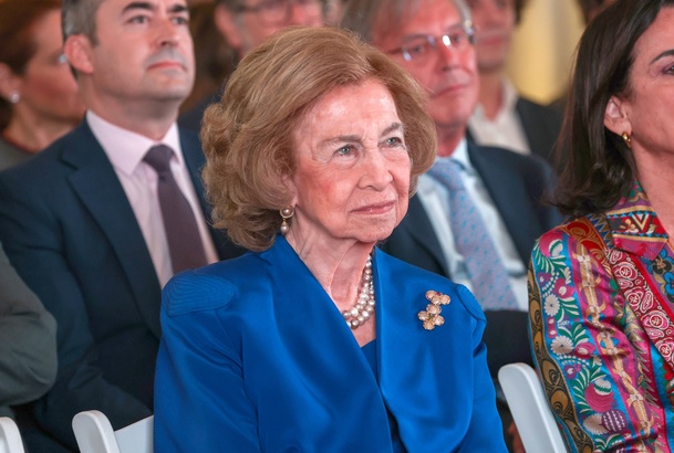 Doña Sofía en un momento durante el acto de presentación de la iniciativa 