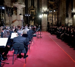 Su Majestad la Reina Doña Sofía durante el concierto celebrado en la Catedral de Mallorca