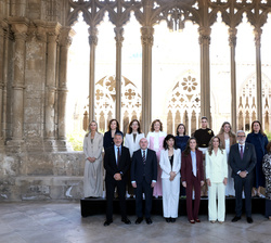 Fotografía de grupo de Doña Letizia con la Junta Directiva de la Associació de Dones Empresàries de Lleida