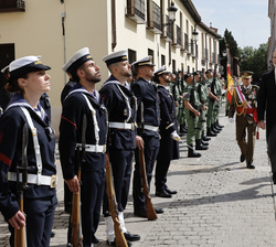 Su Majestad el Rey pasa revista a la Fuerza que rendía honores