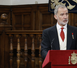 Intervención de Su Majestad el Rey en la entrega del Premio de Literatura en Lengua Castellana “Miguel de Cervantes” 2025, otorgado a Gonz