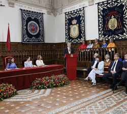 Vista general durante la intervención de Su Majestad el Rey en la entrega del Premio de Literatura en Lengua Castellana “Miguel de CervantesR