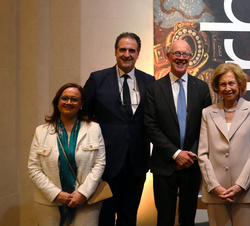 Su Majestad la Reina Doña Sofía, a su llegada a la National Gallery de Londres