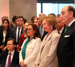 Doña Sofía, durante las intervenciones de bienvenida