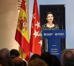 María Fernanda García Iribarren, tras recibir el galardón, en sus palabras de agradecimiento