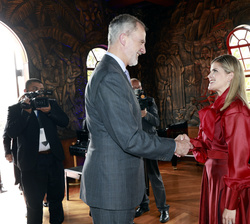 Su Majestad el Rey recibe el saludo de la presidenta electa de la República de Costa Rica, Laura Fernández Delgado