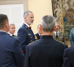 Don Felipe en un momento durante la audiencia