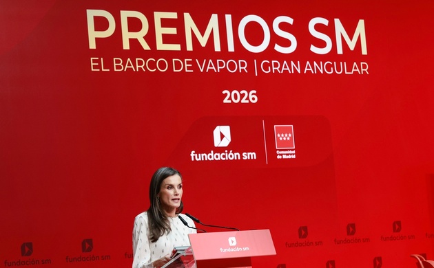 Su Majestad la Reina durante su intervención en el acto