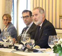 Su Majestad el Rey durante el almuerzo ofrecido por el Business Council of Canada en su honor