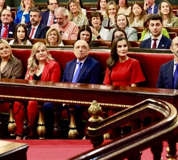 La Reina durante el acto