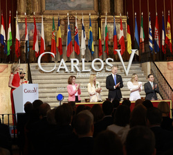 Momento de la ceremonia de entrega del Premio Europeo Carlos V