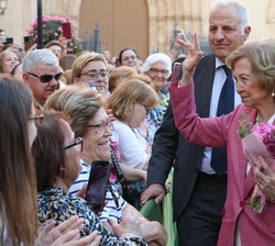 Su Majestad la Reina Doña Sofía a su llegada al Ayuntamiento de Castellón de la Plana