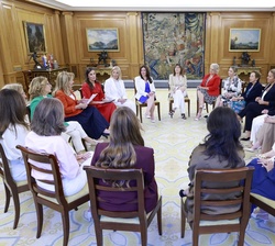 Vista general de la audiencia de Su Majestad la Reina con una representación de la Federación Española de Mujeres Directivas, Ejecutivas, Profesionale