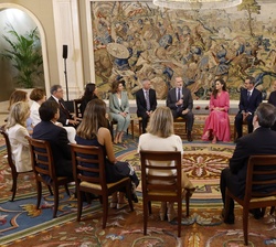 Su Majestad el Rey dirigió unas palabras a los asistentes durante la audiencia