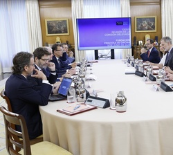 Reunión de la Comisión Delegada de la Fundación Princesa de Girona, presidida por Sus Majestades los Reyes
