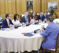 Celebración de la XXXVII reunión de la Comisión Delegada de la Fundación Princesa de Girona, presidida por los Reyes