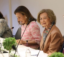 Doña Sofía en un momento de la reunión anual del Círculo Internacional de la Escuela Superior de Música Reina Sofía