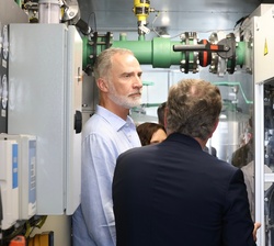 El Rey conoce el funcionamiento de los sistemas de compresión vinculados a la producción de hidrógeno renovable