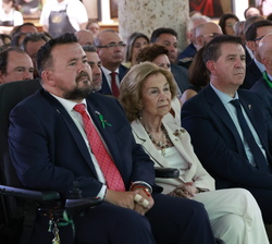 Su Majestad la Reina en primera fila de asientos durante el concierto organizado con motivo del III Congreso Internacional de ELA
