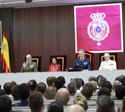 Su Majestad el Rey, durante la ceremonia de clausura en el Aula Magna