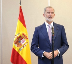 Su Majestad el Rey en un momento durante su intervención