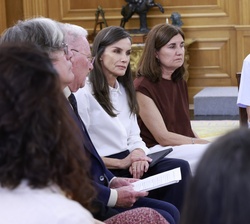 S.M. la Reina en un momento durante la audiencia
